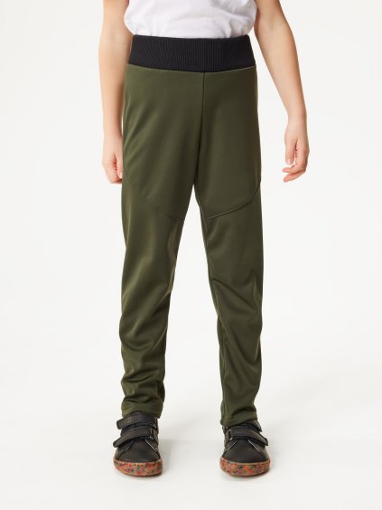 Dětské softshellové kalhoty s fleecem pružné Sporty, Khaki