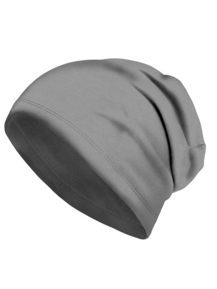Dětská čepice z teplákoviny Basic, Šedá