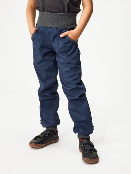 Dětské softshellové kalhoty bez zateplení Street, Tm. Modročerná
