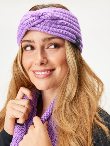 U pletena celenka twist lila 2842