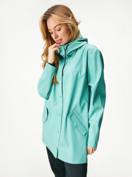 Dámský nepromokavý kabát bez zateplení, Zelená