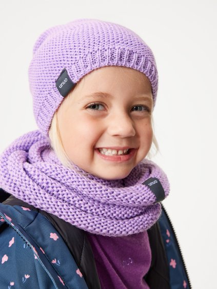 Dětská čepice pletená Warm, Lila
