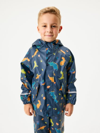Dětská nepromokavá bunda bez zateplení, Dinosauři