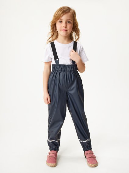 Dětské nepromokavé kalhoty bez zateplení, Tm. Modročerná