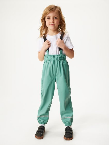 Dětské nepromokavé kalhoty bez zateplení, Zelená