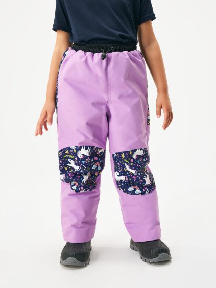 Dětské zimní rostoucí oteplovačky Polar, Lila, Jednorožci