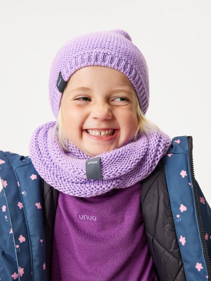 Nákrčník pletený Wrap, Lila