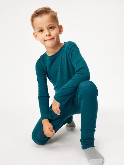Dětské merino legíny, Petrolejová