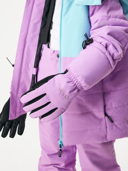 Dětské zimní rukavice prstové Ski, Lila
