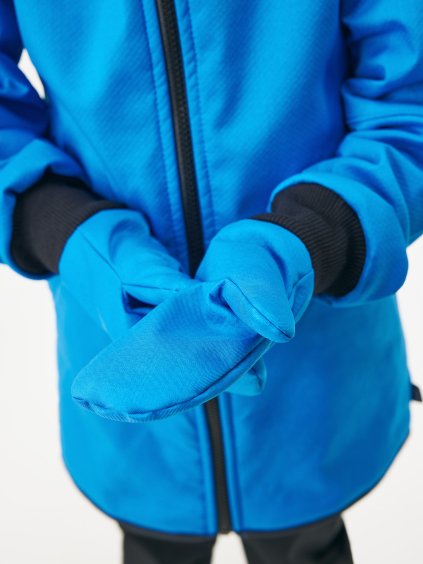 Dětské softshellové rukavice s beránkem Tap, Modrá