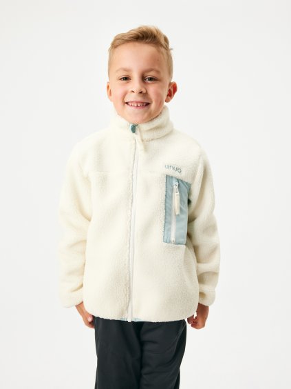 Dětská fleecová bunda Teddy, Bílá