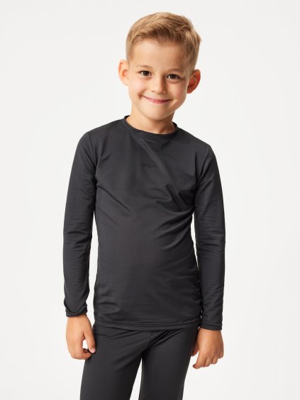 Dětské termo triko s dlouhým rukávem, Černá