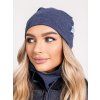 Dámská čepice z teplákoviny Basic, Jeans temný