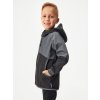 Dětská softshellová bunda s fleecem Street, Černá, Žíhaná Antracitová
