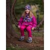 Dětské softshellové kalhoty s fleecem pružné Fantasy, Fuchsiová
