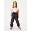 Dětské softshellové kalhoty s beránkem Light, Černá Žíhaná