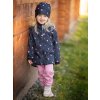Dětská softshellová bunda s fleecem Basic, Černá, Květiny