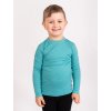 Dětské merino triko s dlouhým rukávem Nature, Aqua