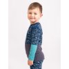 Dětské merino triko s dlouhým rukávem Nature, Kobaltová, Hory kluk