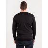 Pánské merino triko s dlouhým rukávem Nature, Černá