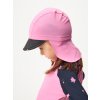 Dětská kšiltovka s plachetkou a UV ochranou 50+, Růžová, Květiny