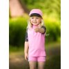 Dětská kšiltovka s UV ochranou 50+, Růžová, Květiny