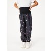 Batolecí softshellové kalhoty s fleecem Basic, Černá, Květiny