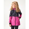 Dívčí softshellový kabát s fleecem Street, Fuchsiová, Květiny