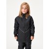 Dětská softshellová bunda s beránkem, Černá Žíhaná