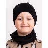 Dětská merino čepice Basic, Černá
