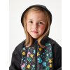 Dětská softshellová bunda s fleecem Basic, Černá, Kytičky