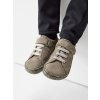 Dětské kožené barefoot boty, Khaki