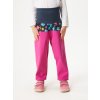 Batolecí softshellové kalhoty s fleecem Basic, Fuchsiová, Kytičky
