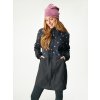 Dámský softshellový kabát s fleecem Street, Černá, Květiny