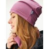 Dámská čepice z teplákoviny Basic, Růžová