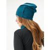 Dámská čepice z teplákoviny Basic, Tm. Petrolejová