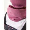 Dětský nákrčník z teplákoviny Basic, Růžová