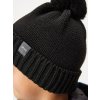 Dětská čepice pletená Bobble, Černá