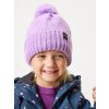 Dětská čepice pletená Bobble, Lila
