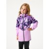 Dětská softshellová bunda s fleecem Slim, Lila, Kytky