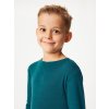 Dětské merino triko s dlouhým rukávem, Petrolejová
