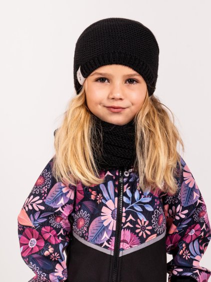 Nákrčník pletený Wrap, Černá