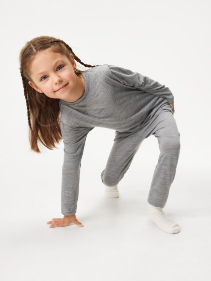 Dětské merino legíny, Šedá