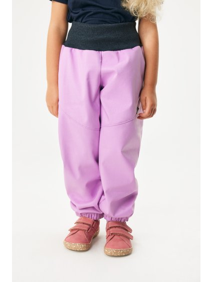 Dětské softshellové kalhoty s beránkem Light, Lila