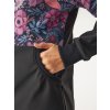 Dámská softshellová bunda s fleecem Street, Černá, Kouzelné květiny