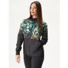 Dámská softshellová bunda s fleecem Street, Černá, Listy a větvičky