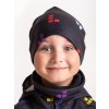 Dětská čepice fleecová Basic, Černá, Kostičky