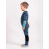 Dětské merino legíny Nature, Kobaltová, Hory kluk