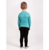 Dětské merino triko s dlouhým rukávem Nature, Aqua
