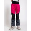 Dětské softshellové kalhoty s fleecem pružné Flexi, Tm. Šedá, Fuchsiová
